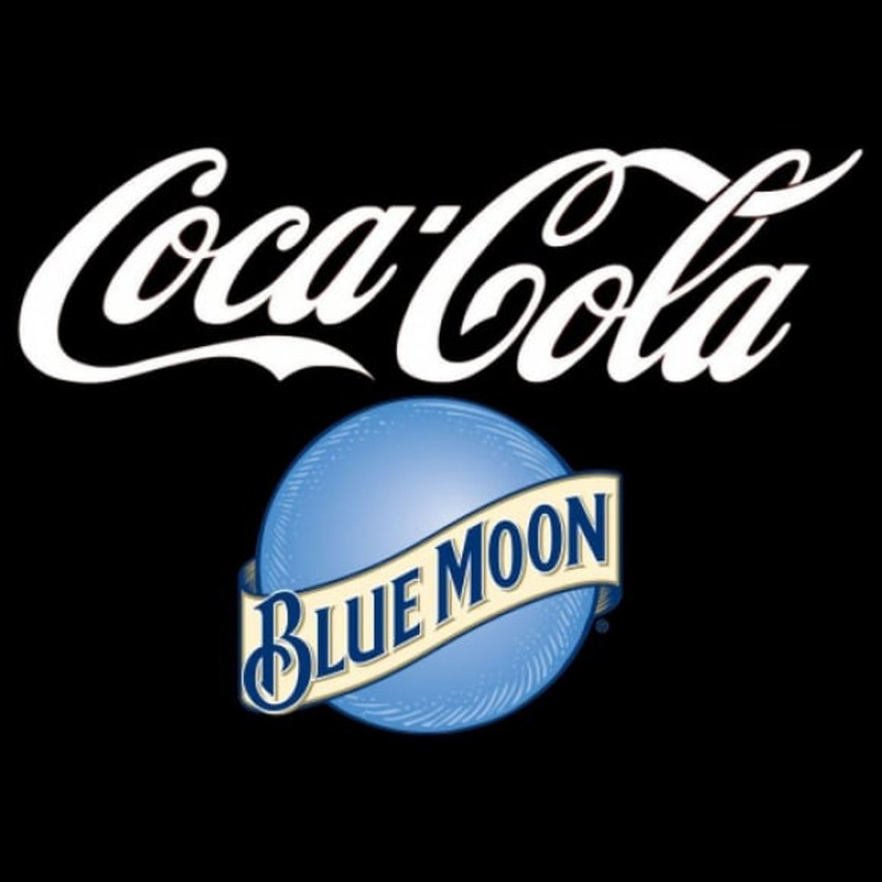 Blue Moon Coca Cola Beer Sign Neon Skilt