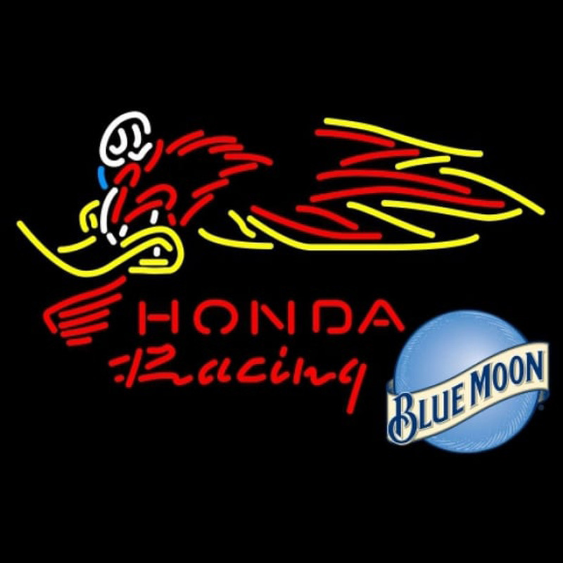 Blue Moon Honda Racing Woody Woodpecker Crf 250450 Beer Sign Neon Skilt