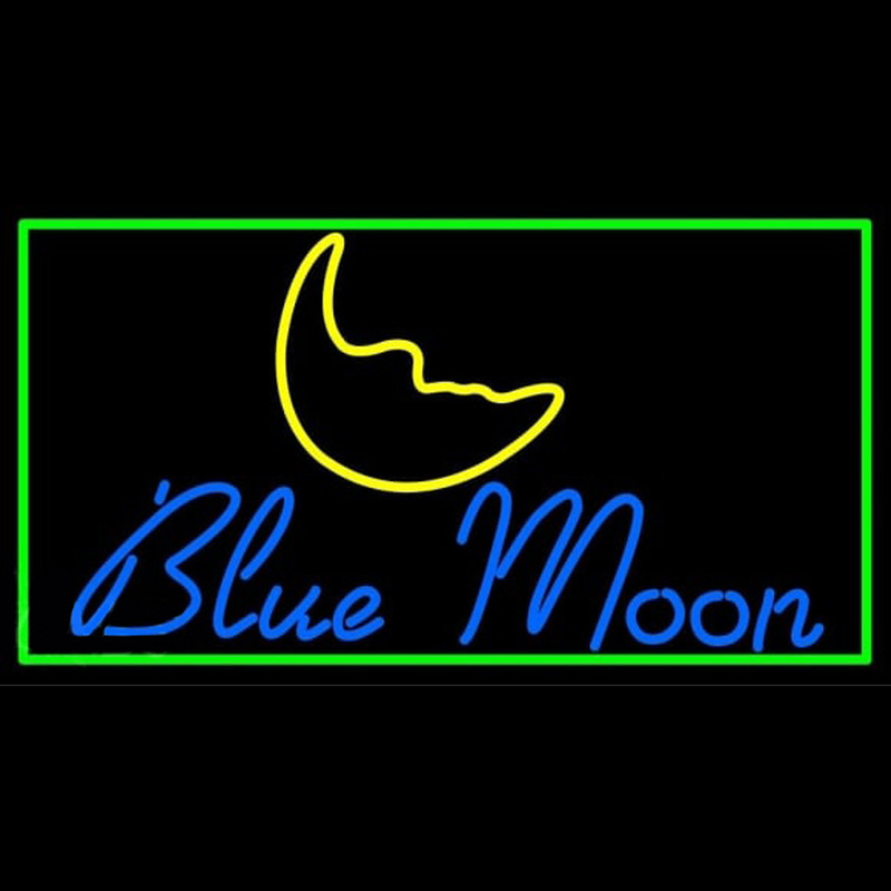 Blue Moon Italic Beer Sign Neon Skilt