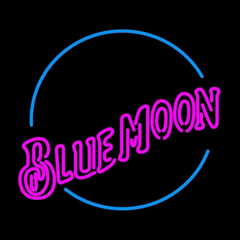 Blue Moon Pink Beer Sign Neon Skilt