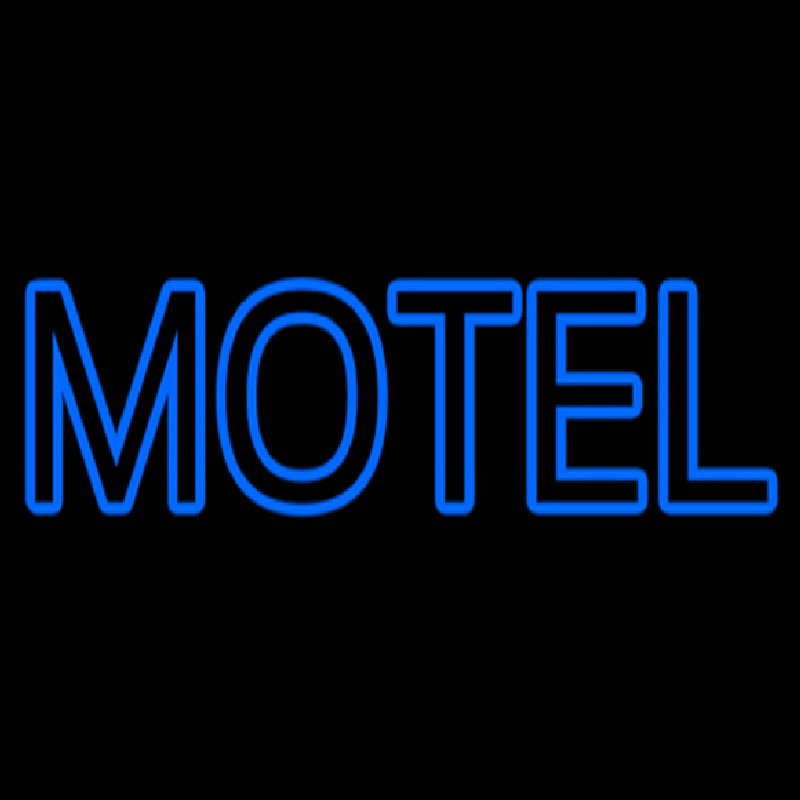 Blue Motel Double Stroke Neon Skilt