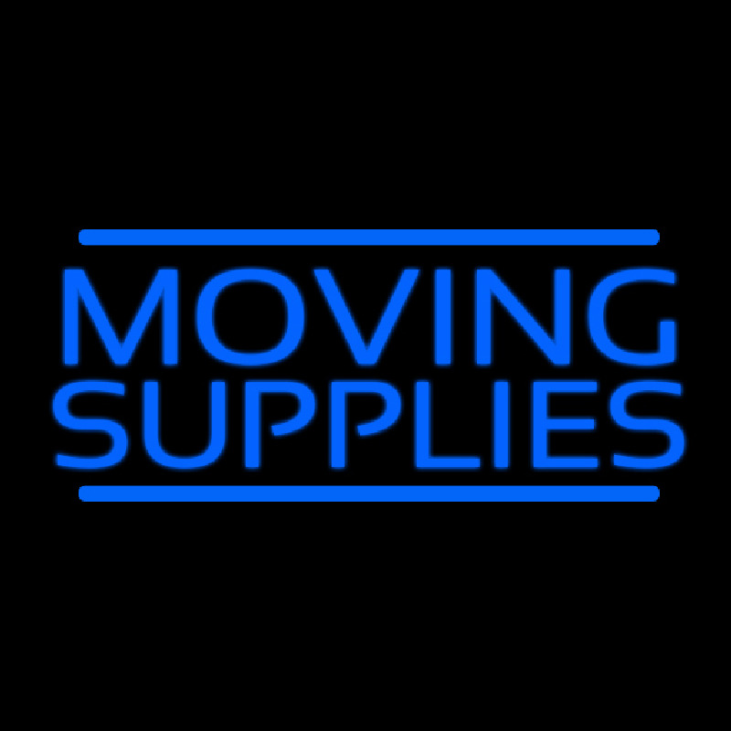 Blue Moving Supplies Double Line Neon Skilt