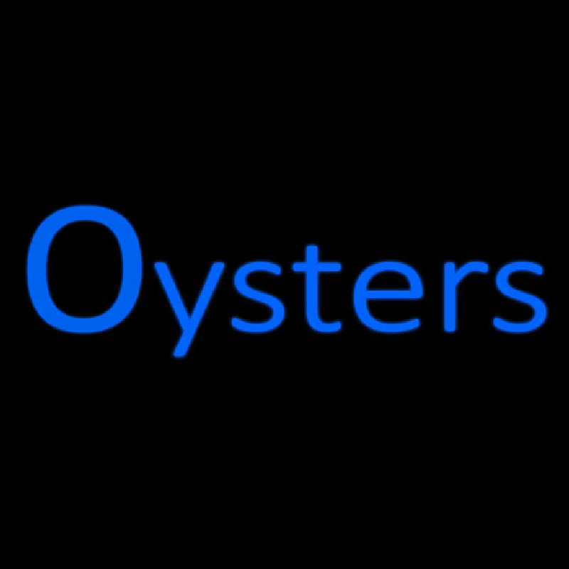 Blue Oysters Cursive Neon Skilt