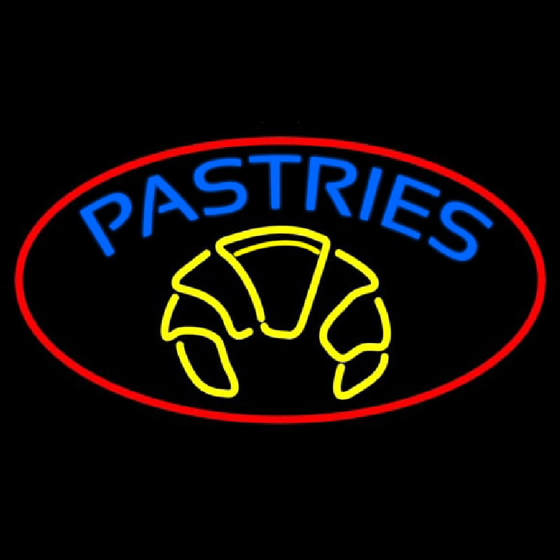 Blue Pastries Logo Neon Skilt