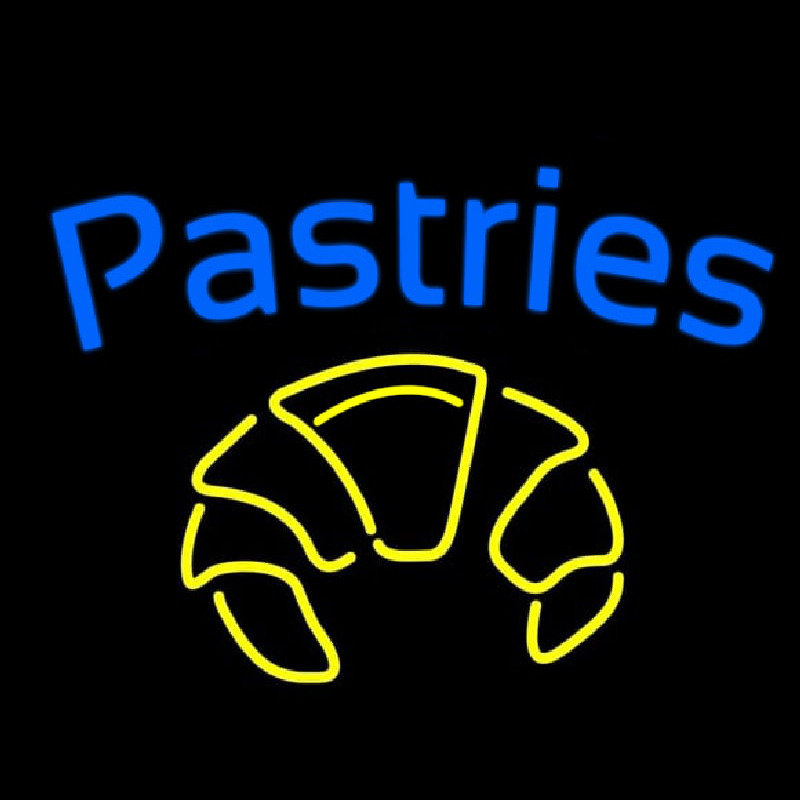 Blue Pastries Logo Neon Skilt