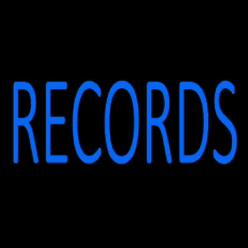 Blue Records 1 Neon Skilt