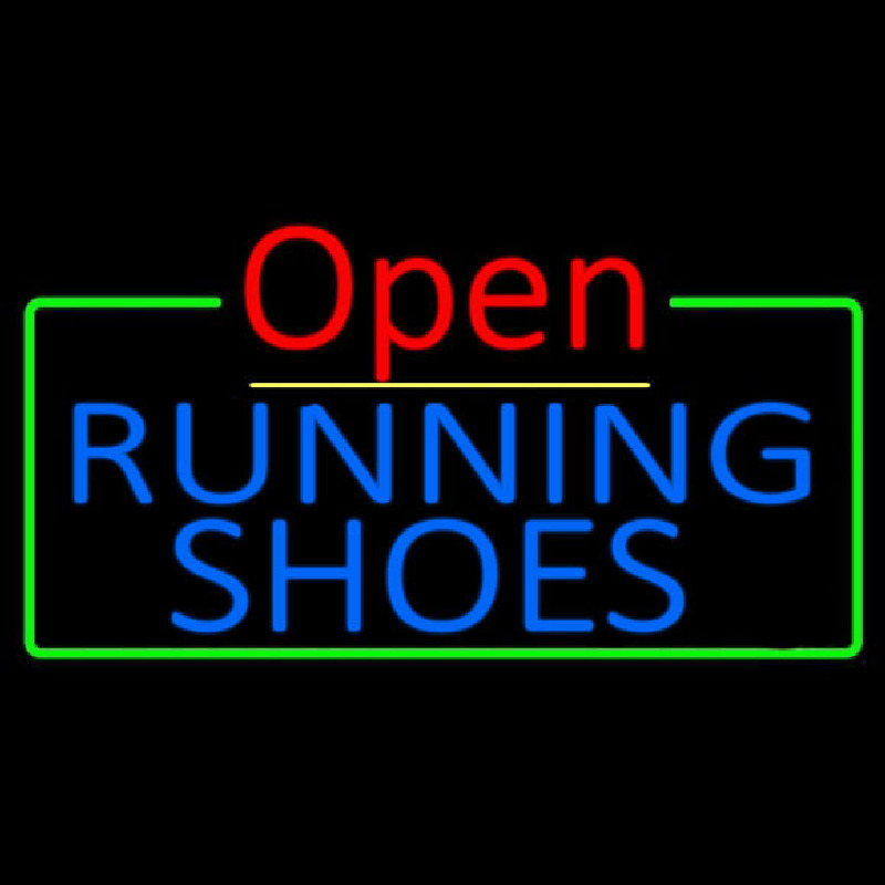 Blue Running Shoes Open Neon Skilt