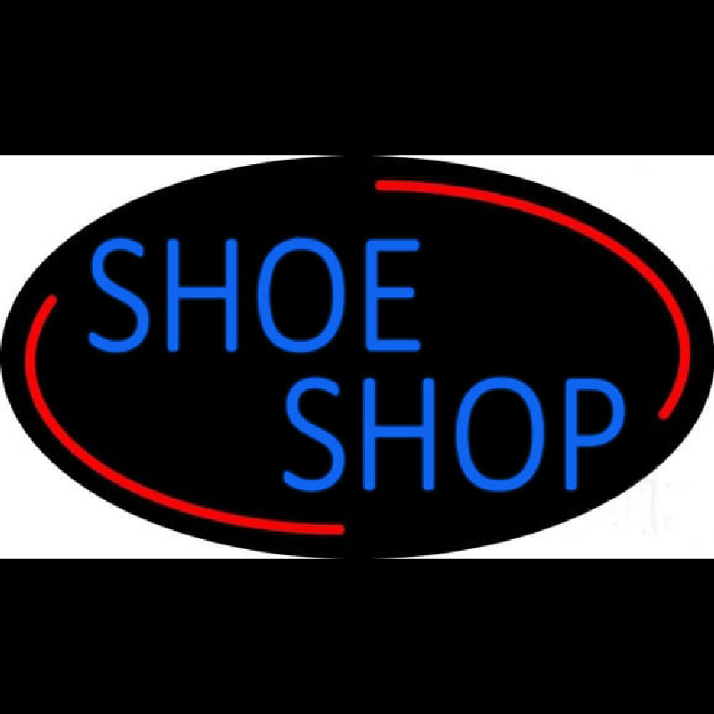 Blue Shoe Shop Neon Skilt