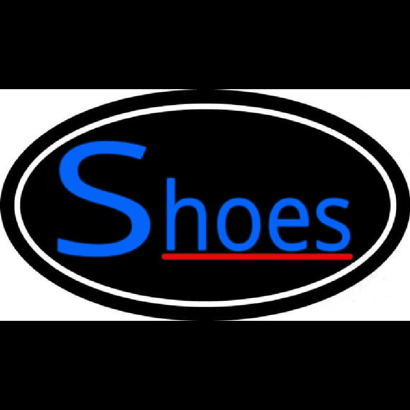 Blue Shoes Red Line Neon Skilt