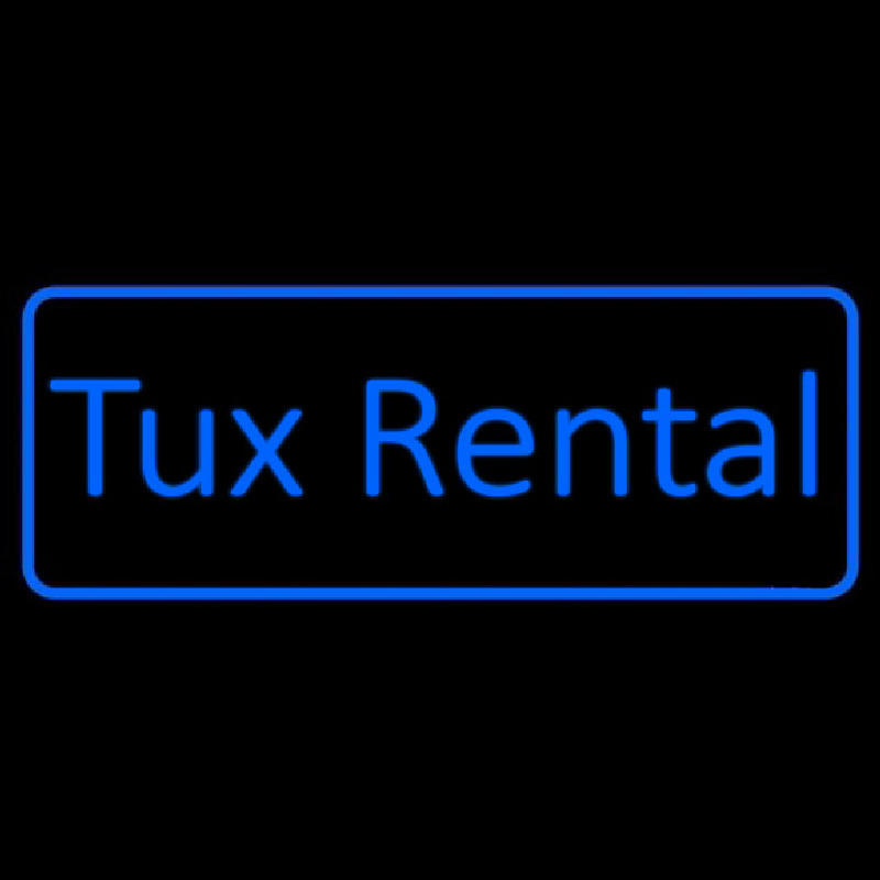 Blue Tu  Rental Neon Skilt