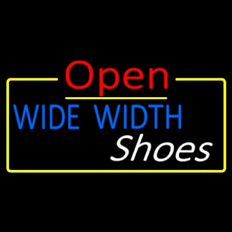 Blue Wide Width White Shoes Open Neon Skilt