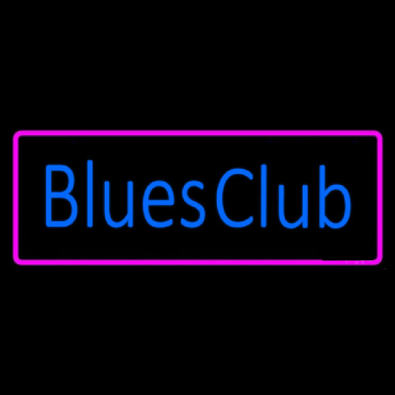 Blues Club Pink Border Neon Skilt