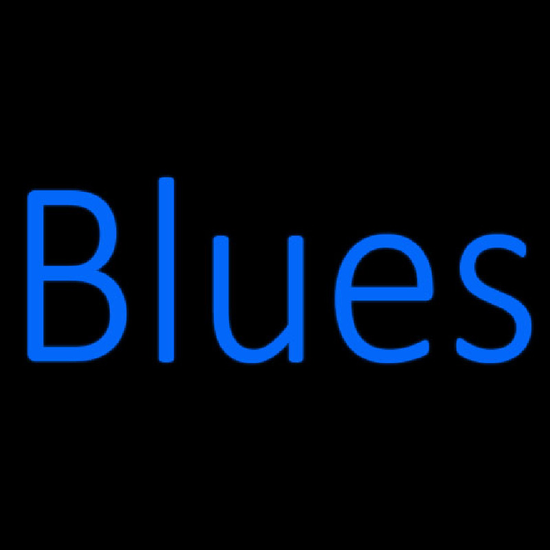 Blues Cursive 1 Neon Skilt