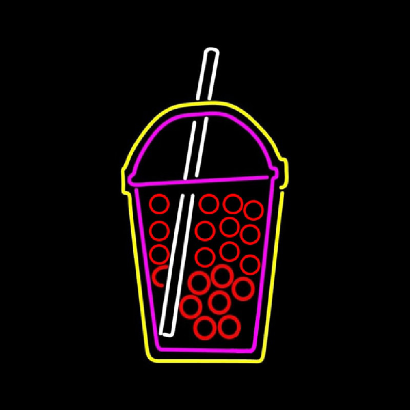 Boba Tea Symbol Neon Skilt