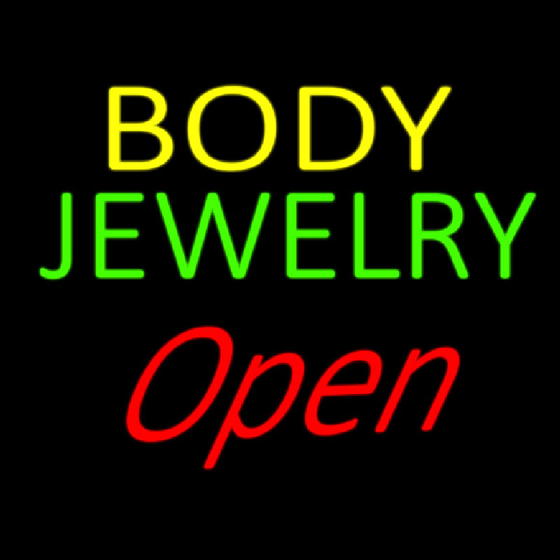Body Jewelry Open Neon Skilt