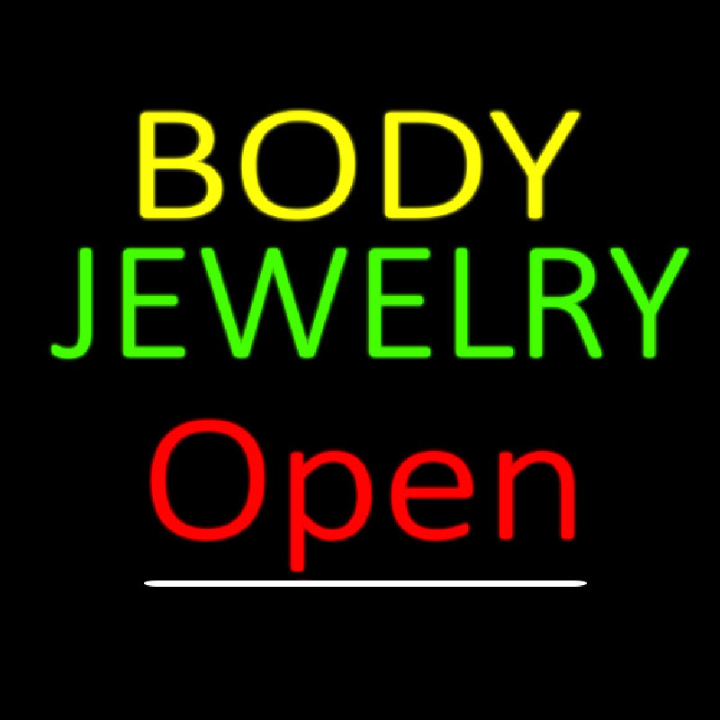 Body Jewelry Open Red Neon Skilt