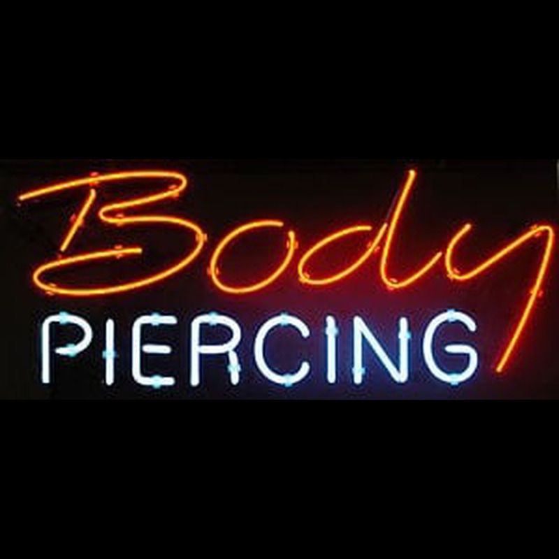 Body Piercing Neon Skilt