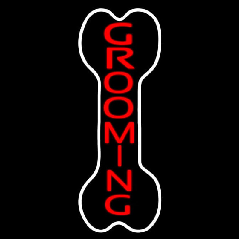 Bone Grooming Vertical Neon Skilt