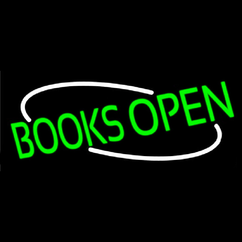 Books Open Neon Skilt