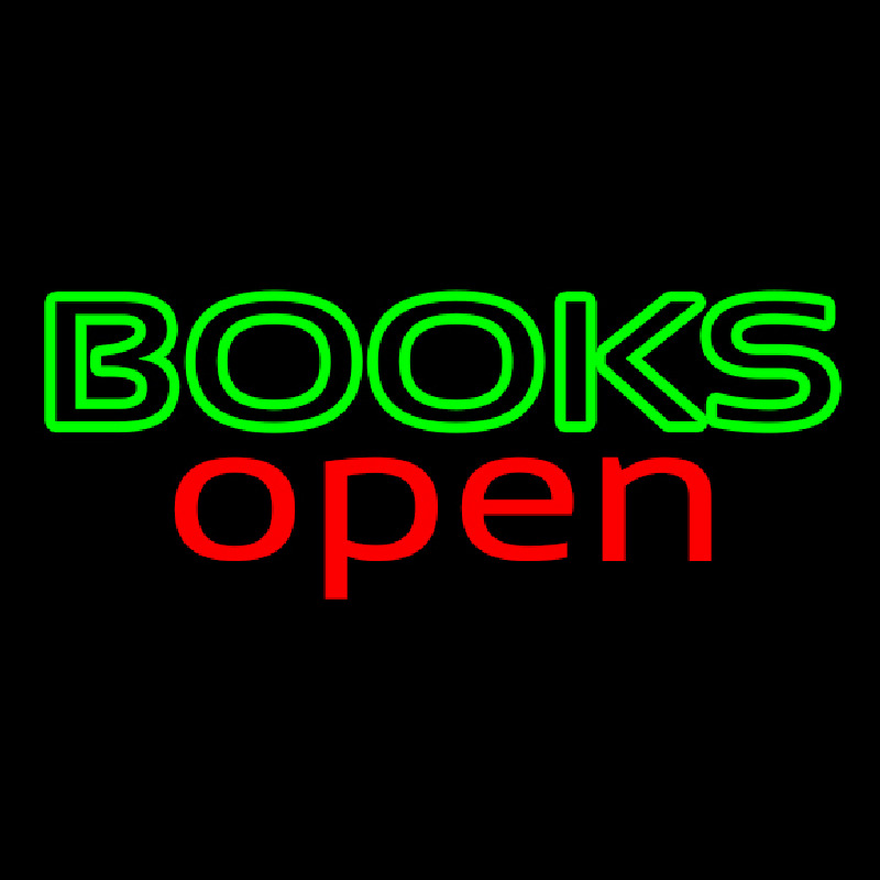 Books Red Open Neon Skilt