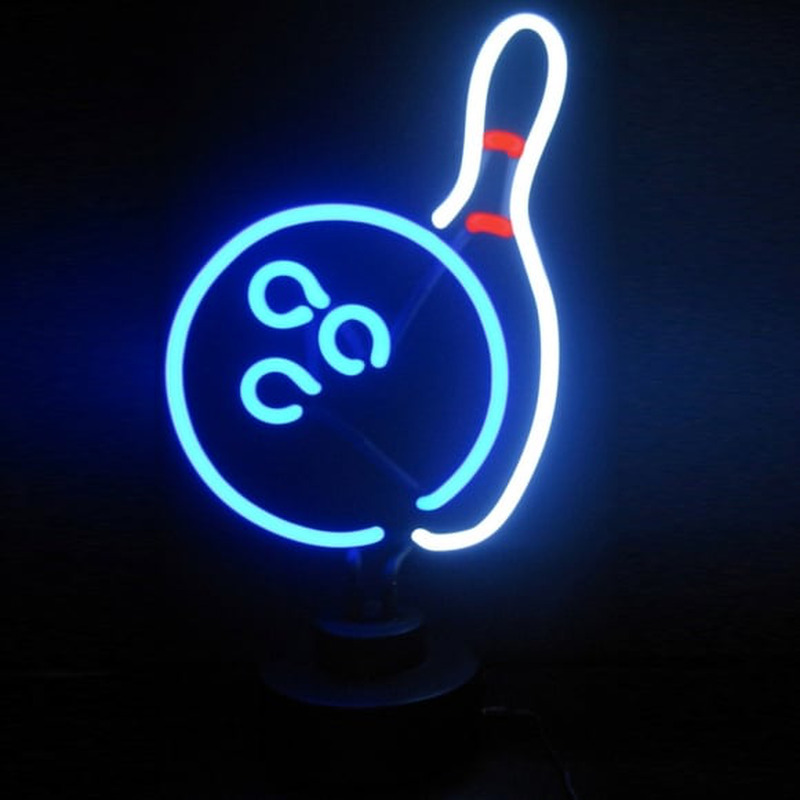 Bowling Desktop Neon Skilt