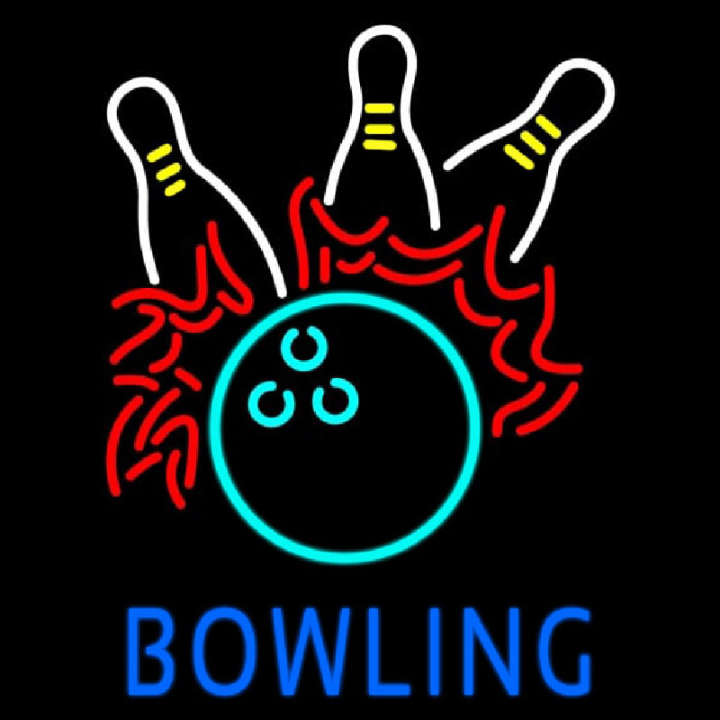 Bowling Fire Neon Skilt