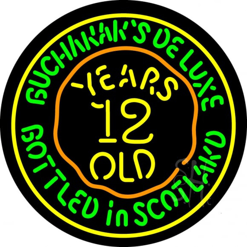 Buchanans 12 Year Old Neon Skilt