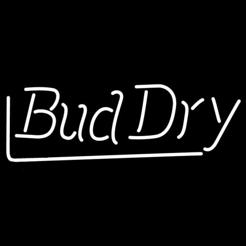 Bud Dry Beer Sign Neon Skilt