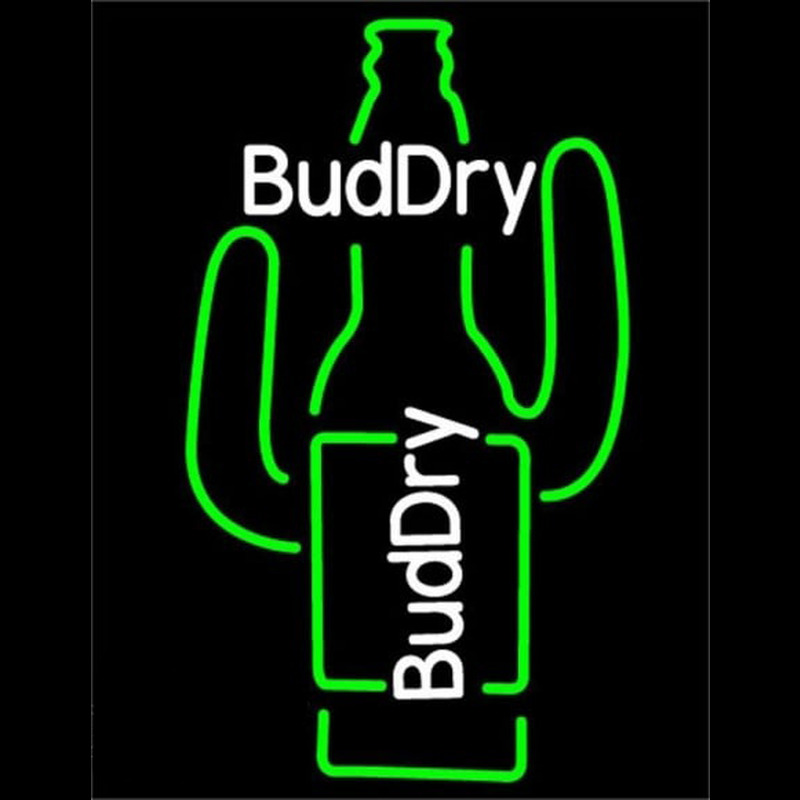 Bud Dry Cactus Beer Sign Neon Skilt