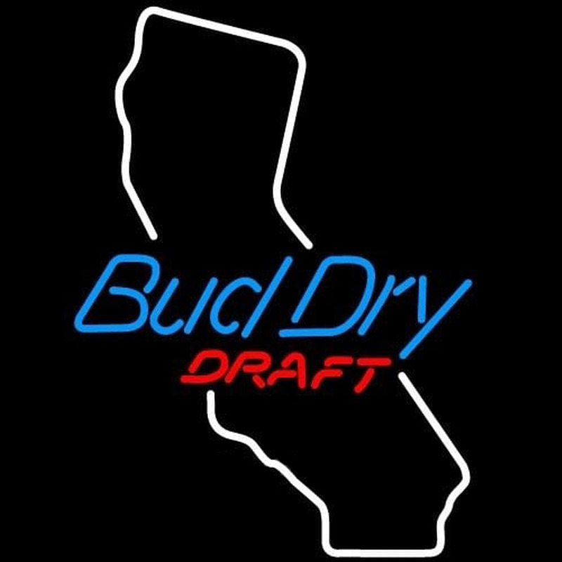 Bud Dry California Beer Sign Neon Skilt