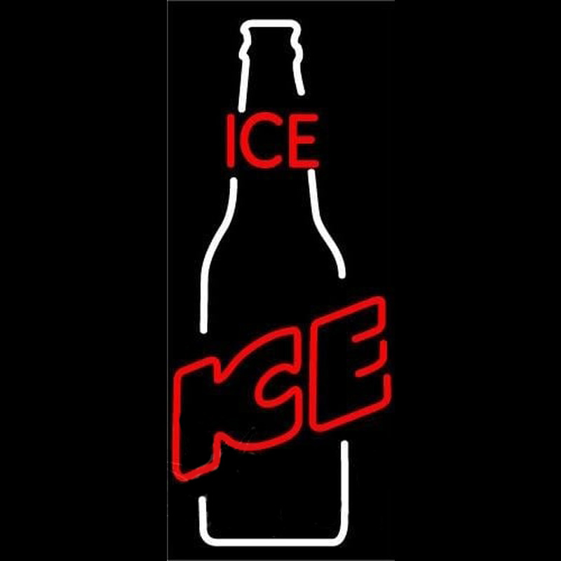 Bud Ice Bottle Beer Sign Neon Skilt