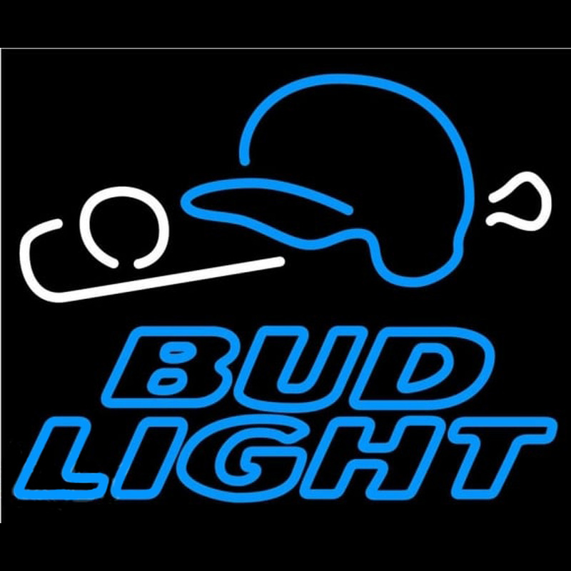Bud Light Baseball Beer Sign Neon Skilt