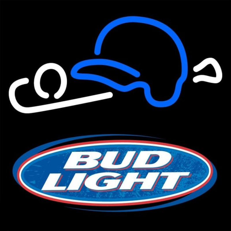 Bud Light Baseball Beer Sign Neon Skilt