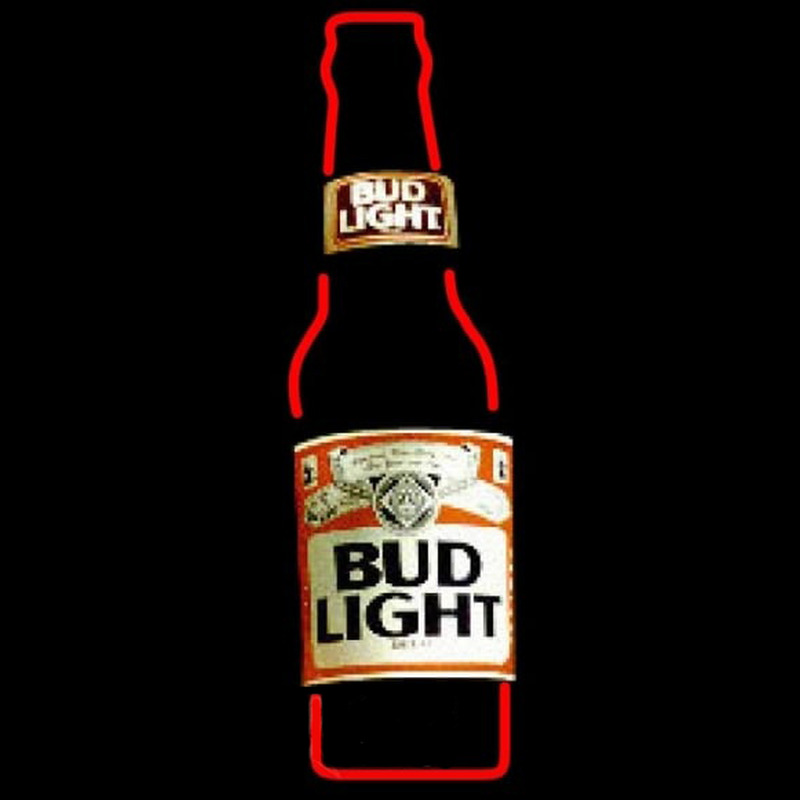 Bud Light Bottle Beer Sign Neon Skilt