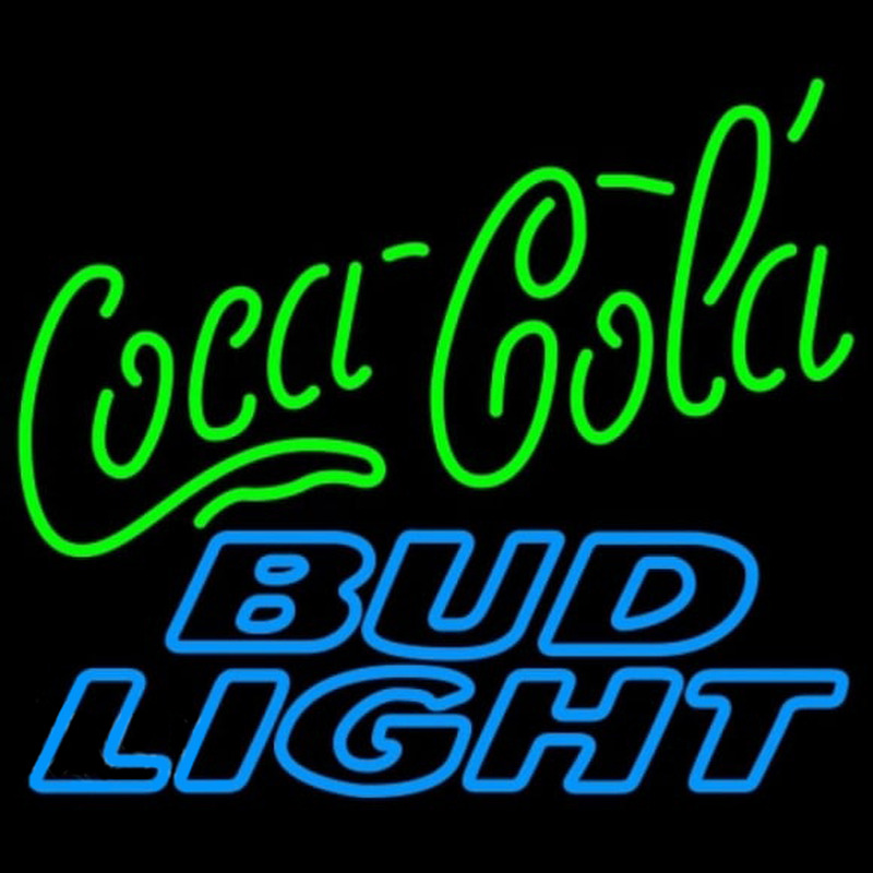 Bud Light Coca Cola Green Beer Sign Neon Skilt