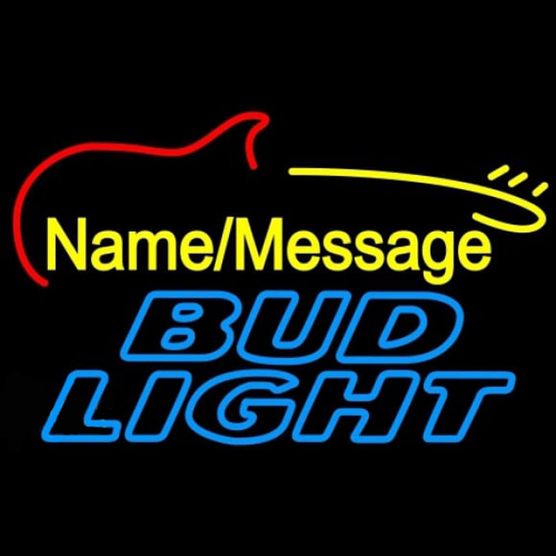 Bud Light Electric Guitar Beer Sign Neon Skilt