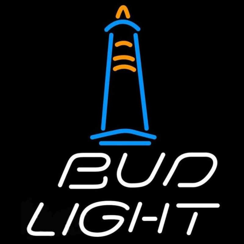 Bud Light Lighthouse Beer Sign Neon Skilt