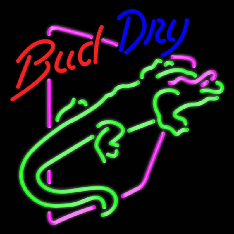 Bud Light Lizard Iguana Beer Sign Neon Skilt