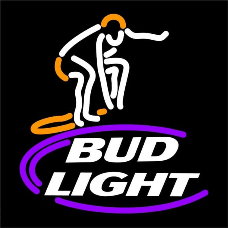 Bud Light Surfer Beer Sign Neon Skilt
