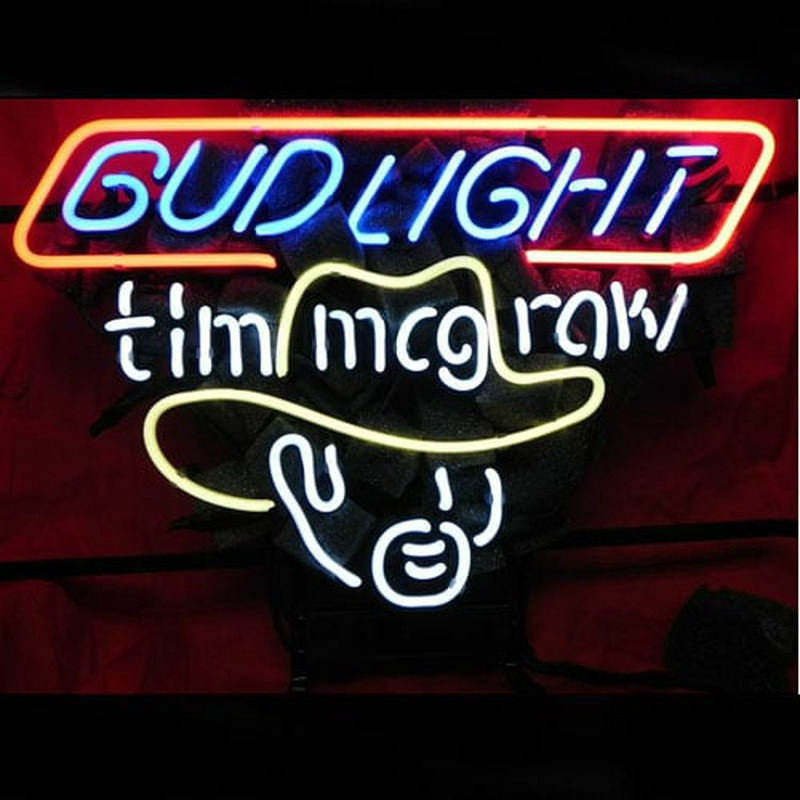 Bud Tim Mcgraw Øl Bar Neon Skilt