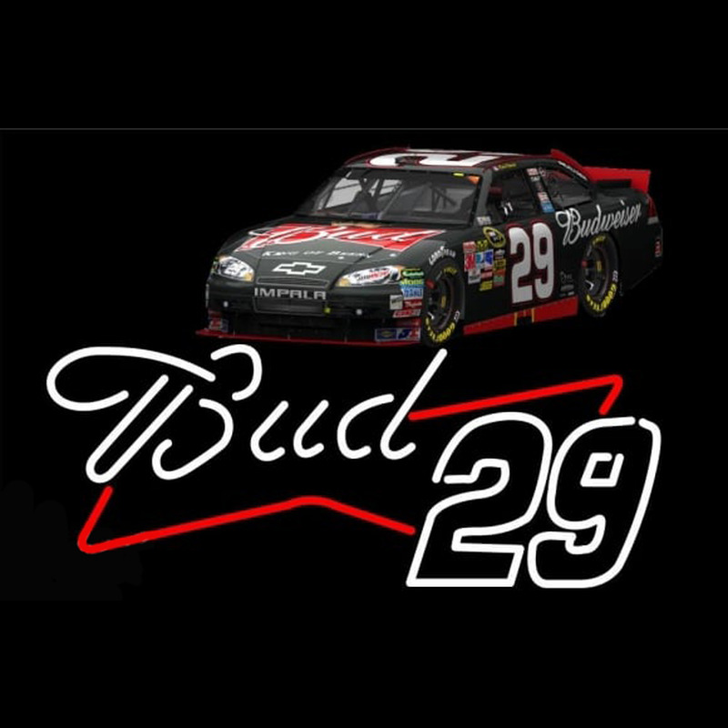 Bud with 29 Nascar Neon Skilt