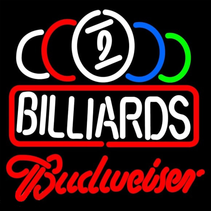 Budweiser Ball Billiards Te t Pool Beer Sign Neon Skilt