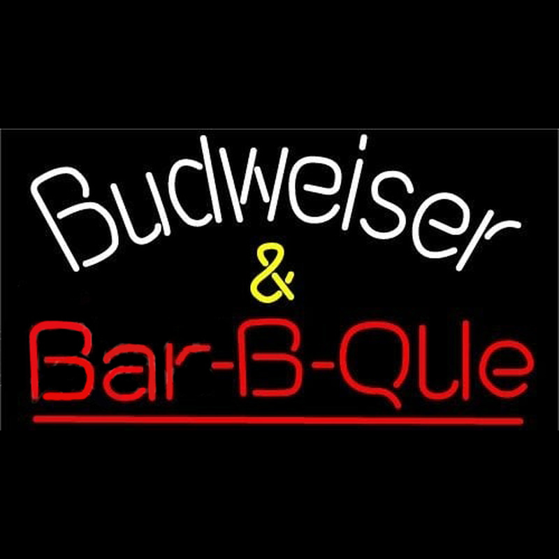 Budweiser Barbeque Beer Sign Neon Skilt