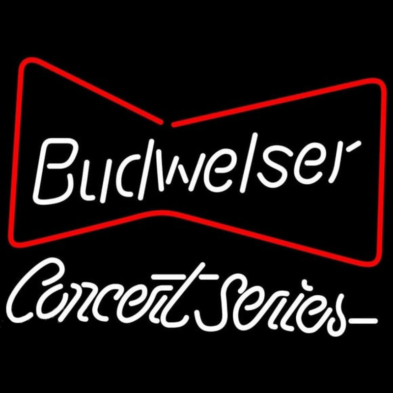 Budweiser Bowtie Concert Series Beer Sign Neon Skilt