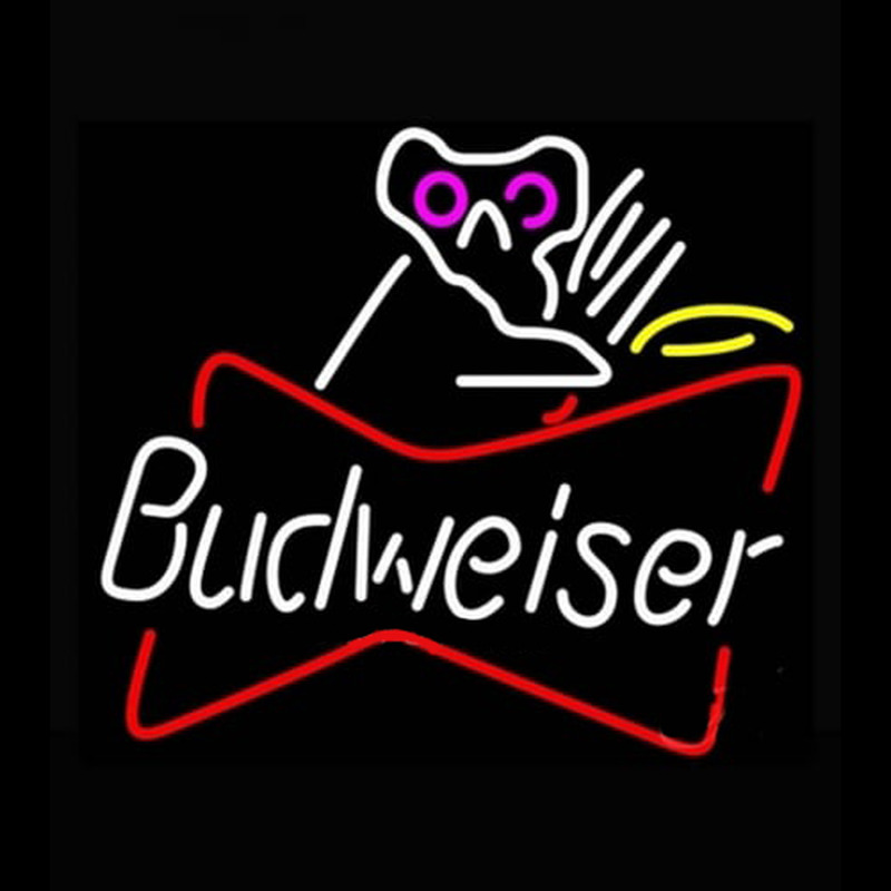 Budweiser Bowtie Koala Bear Beer Light Neon Skilt