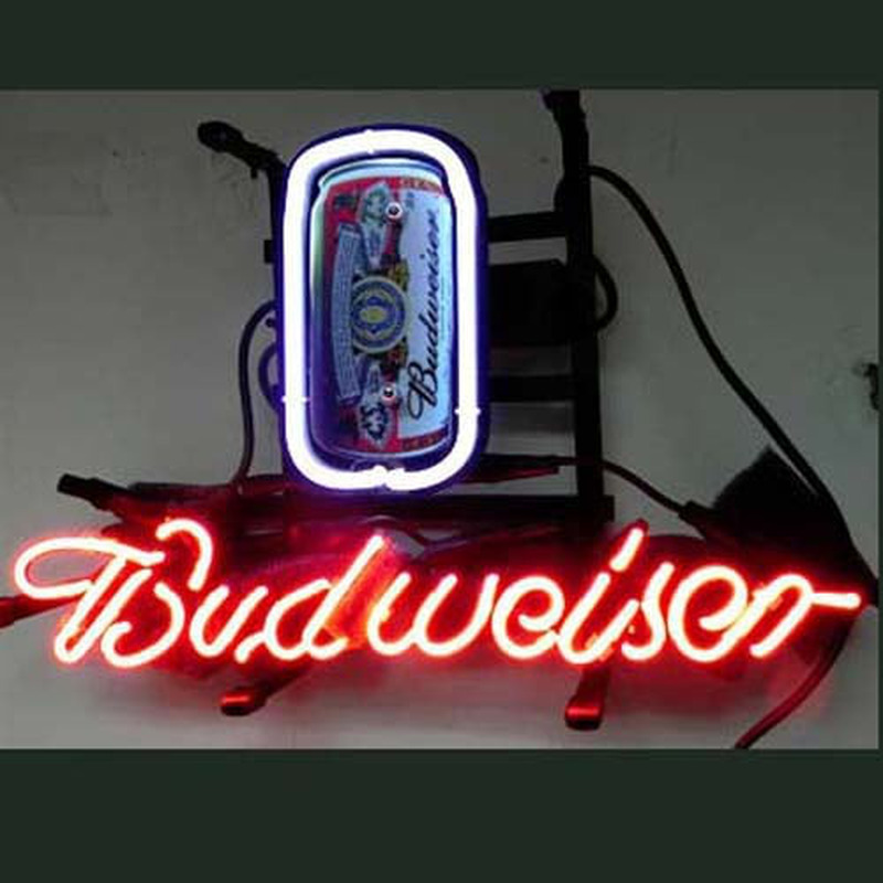 Budweiser Can Øl Bar Neon Skilt