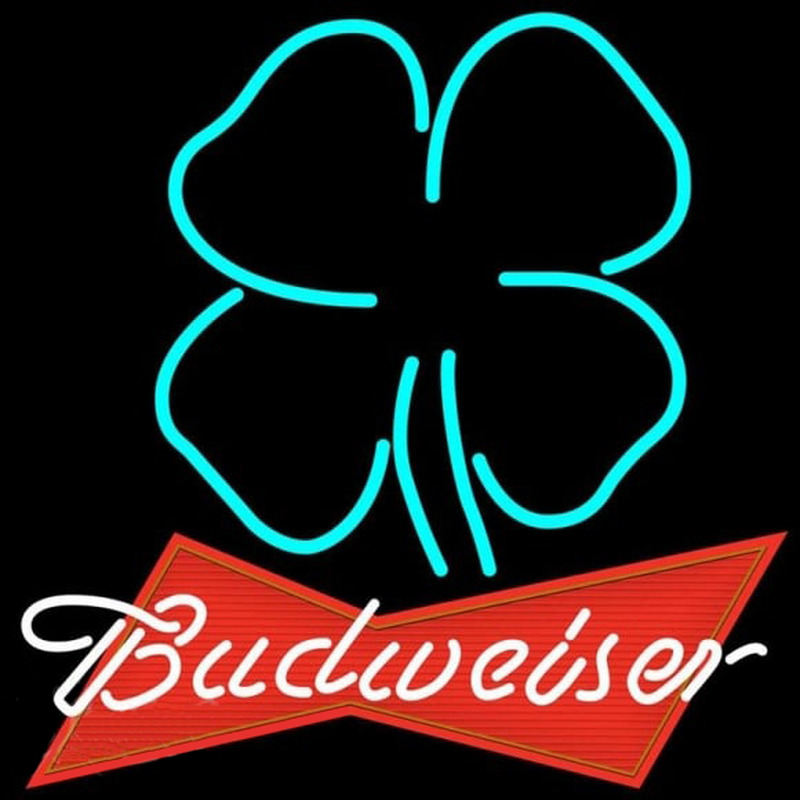 Budweiser Clover Beer Sign Neon Skilt