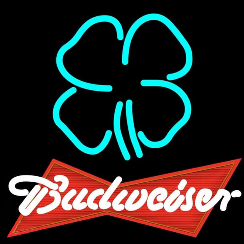 Budweiser Clover Beer Sign Neon Skilt
