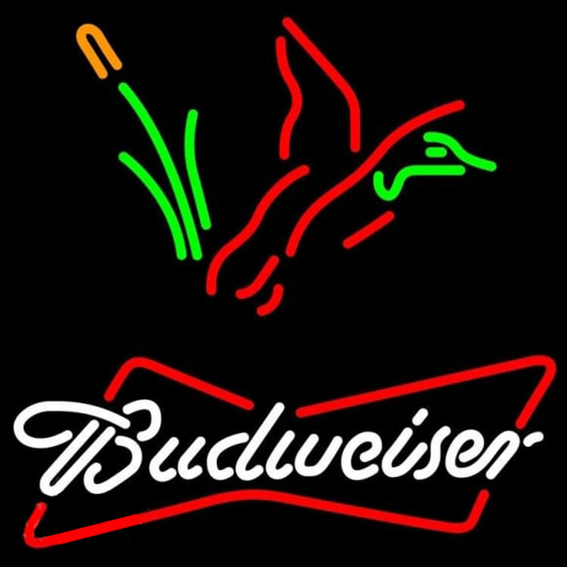 Budweiser Collectible Duck Hunting Beer Sign Neon Skilt