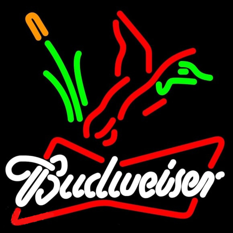 Budweiser Collectible Duck Hunting Beer Sign Neon Skilt
